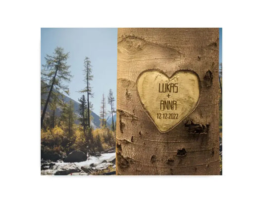 Personalisiertes Mouse Pad „Baumherz“