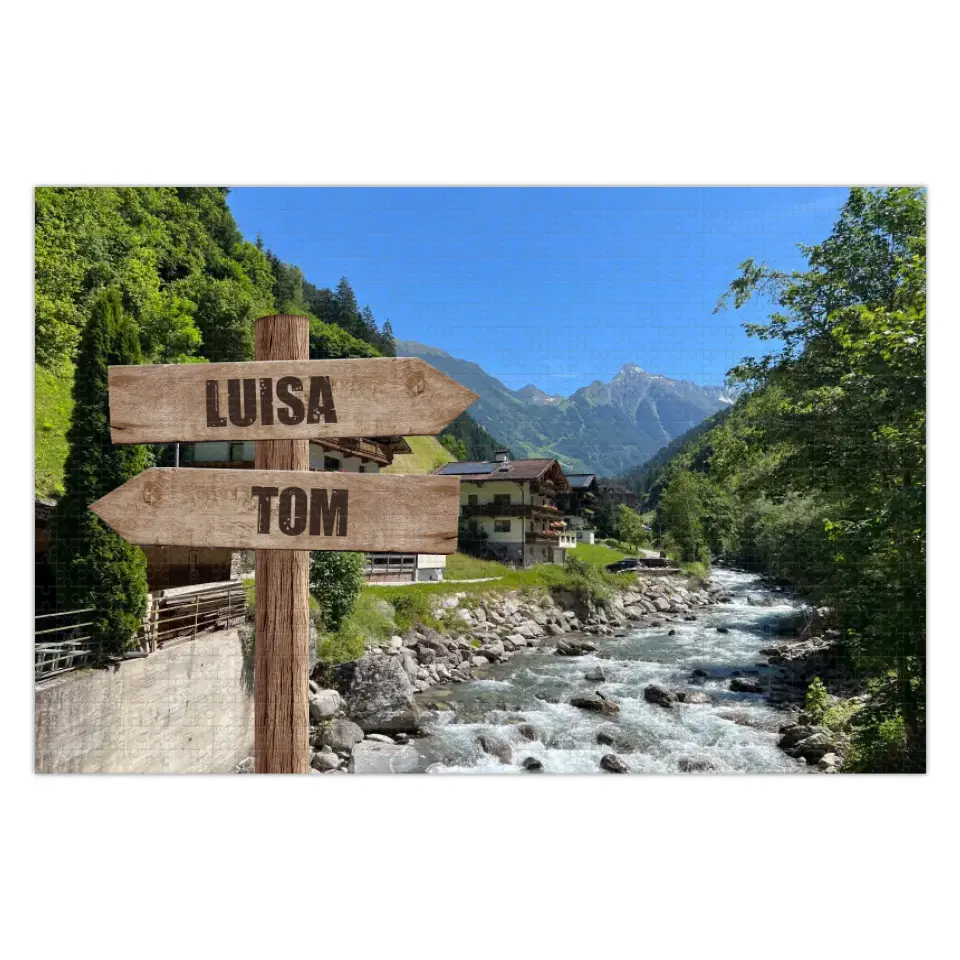 Personalisiertes Puzzle "Zillertal" Links