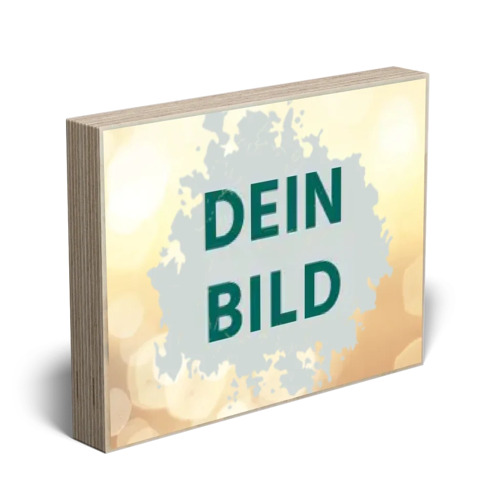 Holzbild "Eigenes Bild mit Rahmen" - Personalisiertes Foto auf Holz