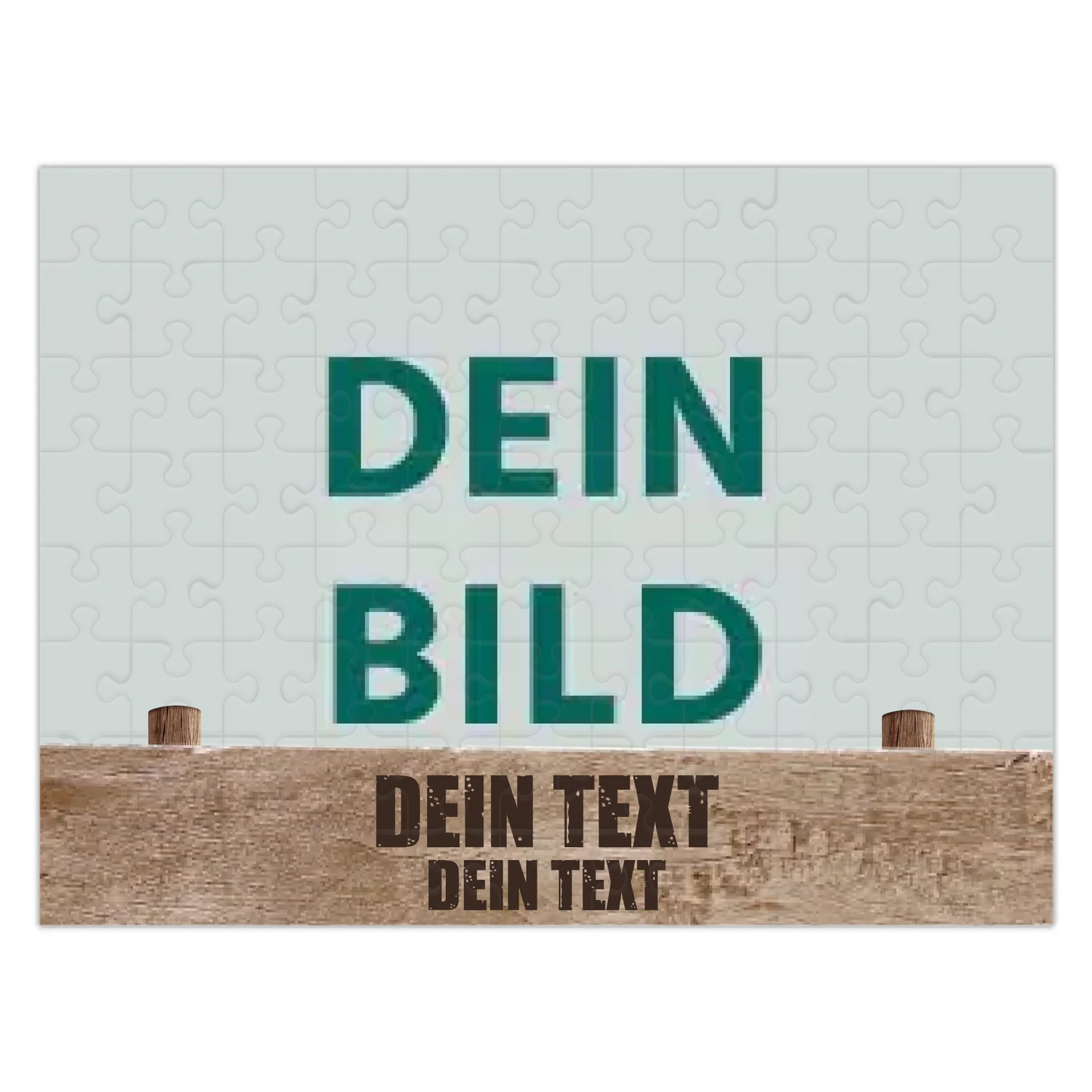 Personalisiertes Puzzle "Weidezaun mit persönlichem Bild"