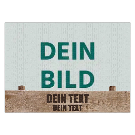 Personalisiertes Puzzle "Weidezaun mit persönlichem Bild"
