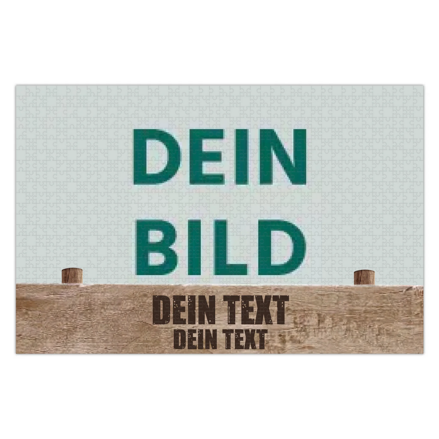 Personalisiertes Puzzle "Weidezaun mit persönlichem Bild"