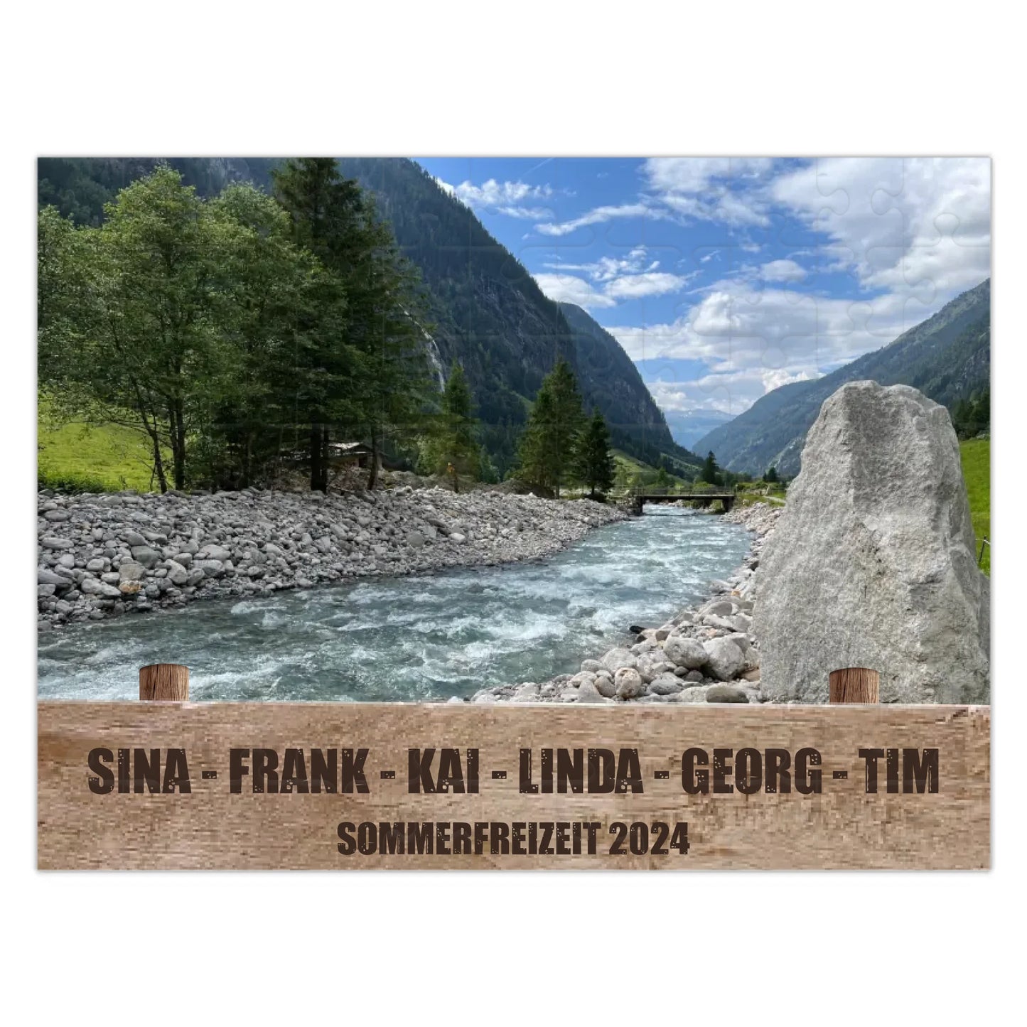 Personalisiertes Puzzle "Weidezaun Zillertal"