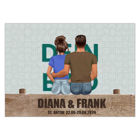 Personalisiertes Puzzle "Paar mit eigenem Bild"