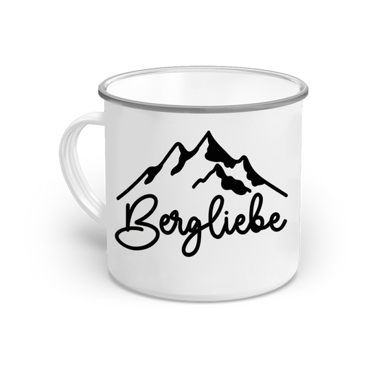 Emaille-Tasse "Bergliebe"