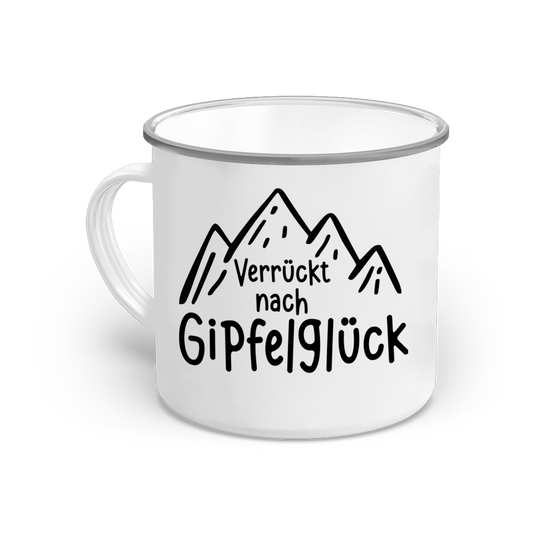 Emaille-Tasse "Gipfelglück"