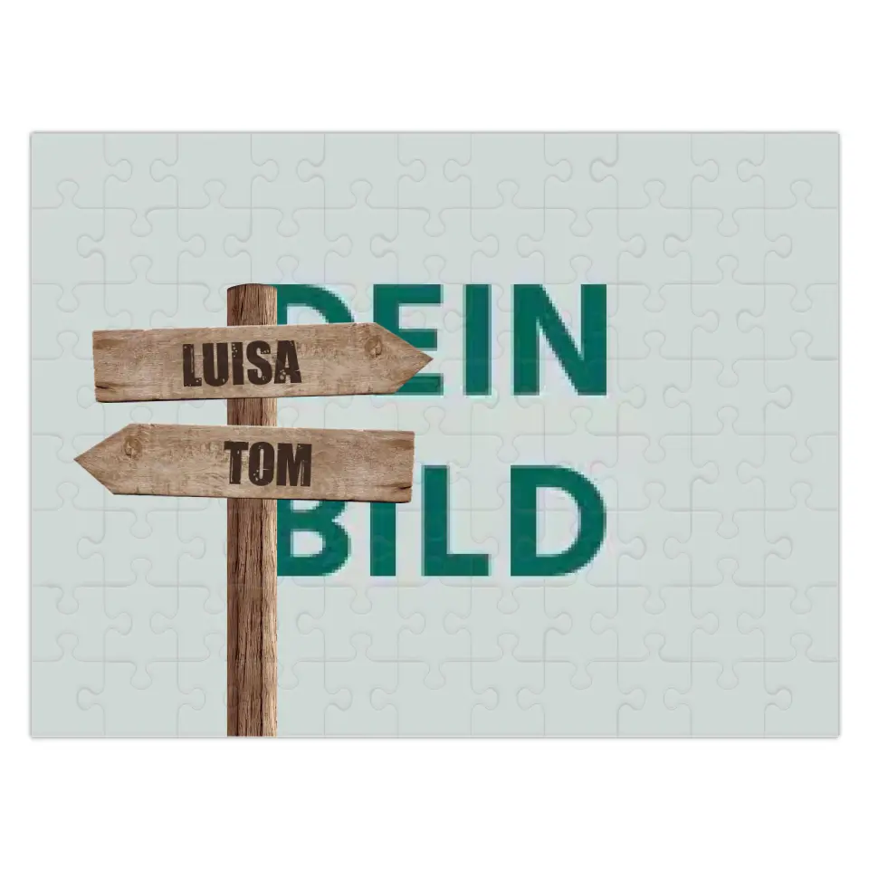 Personalisiertes Puzzle "Wegweiser mit persönlichem Bild"