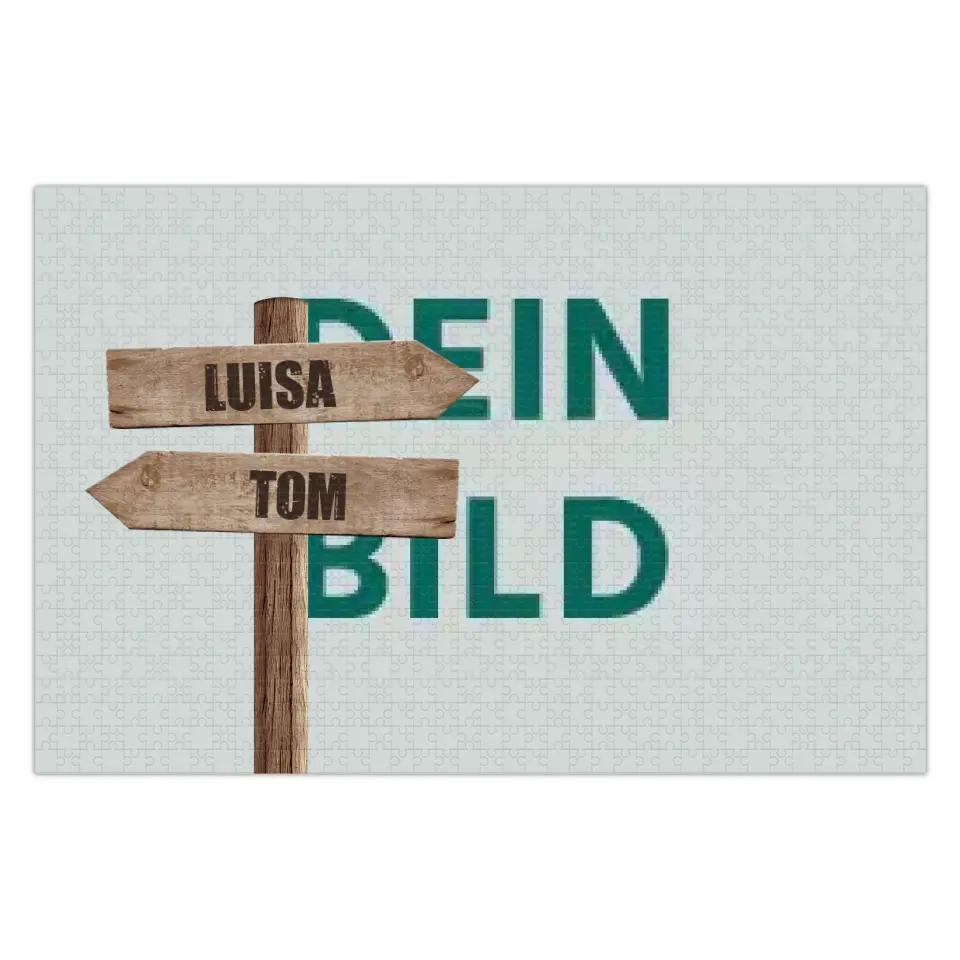 Personalisiertes Puzzle "Wegweiser mit persönlichem Bild"