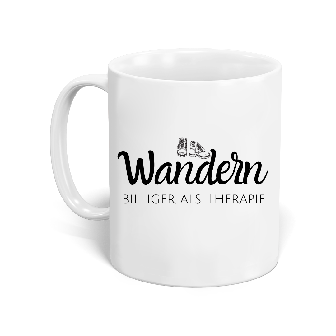 Tasse "Wandern - Billiger als Therapie"