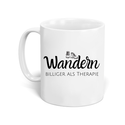 Tasse "Wandern - Billiger als Therapie"