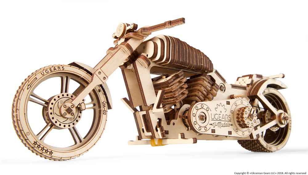 UGEARS I Motorrad I Holzpuzzle